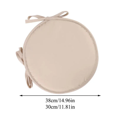 30/38cm Solid Color Round Garden Chair Pads Removable Tie-on Seat Cushion for Outdoor Bistro Stool Patio Home Dining
