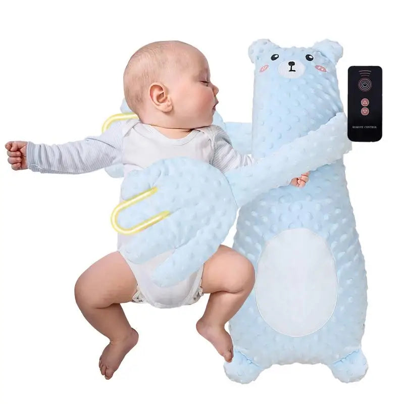Adjustable Automatic Baby Patting Sleep Pillow Startle Prevention Soothing Palms for 0-3 Toddler Remote Control Baby Sleep Aid