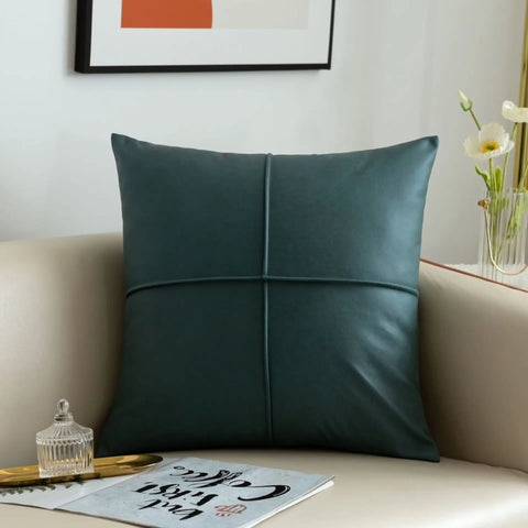 light luxury simulation leather thickened technology cloth waterproof throw pillow living room sofa cushion rectangular pillow