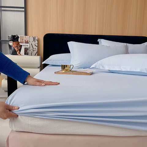 Single piece cotton bed sheet, single double bed cushion cover dustproof and breathable, mattress cover suitable for all seasons