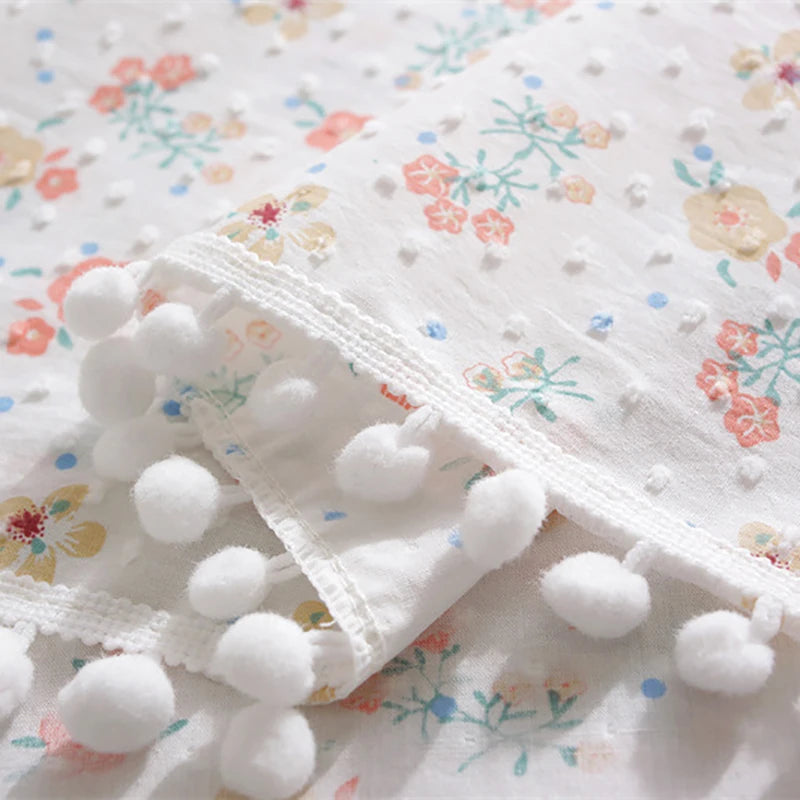 Cotton Floral Tablecloth Tea Table Decoration,Rectangle Table Cover For Kitchen Wedding Dining Room Party Cloth CoverDecoration