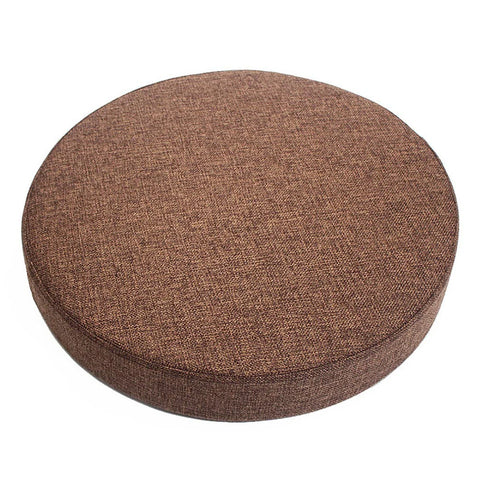 35Cm Seat Cushion High Resilience Round Chair Cushion Round Thick Cushion Dining Chair Washable Cover Anti-Slip Linen