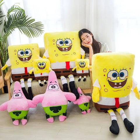 Big Size Cute SpongeBob Patrick Star Cushion Very Soft Hug Pillow Cartoon Anime Pillow Kawaii Cushion Room Decor Xmas Gifts