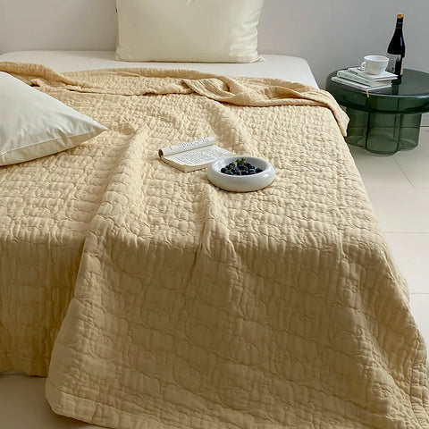 100% Cotton Duvet Quilted Quilts Single/Queen Size Comforter Summer Blanket High Quality Bedspread 여름이불(No Pillowcase)