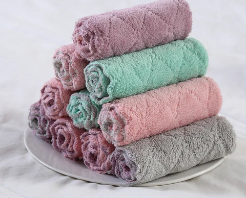 5pcs Dish Wipe Absorbent Towel used for Cleaning the Kitchen Wipes Dishes Towel Hands Magic Wipes for Washing Dishes