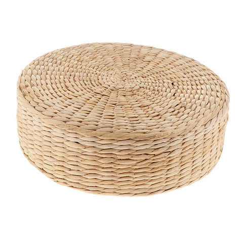 12inch Japanese Straw Cushion Tatami Floor Cushion Meditation Pillows Cushion Buckwheat Couch Pillows For Home Decoration 1PCS