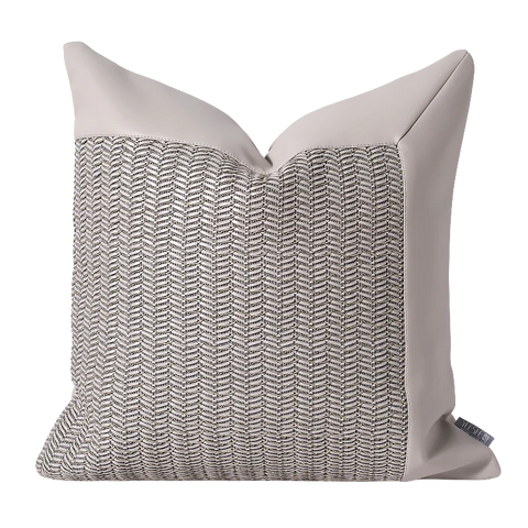 Modern light luxury rice grey splice pillow cushion hotel living room bedroom bed pillow restaurant winery seat back bag woven p