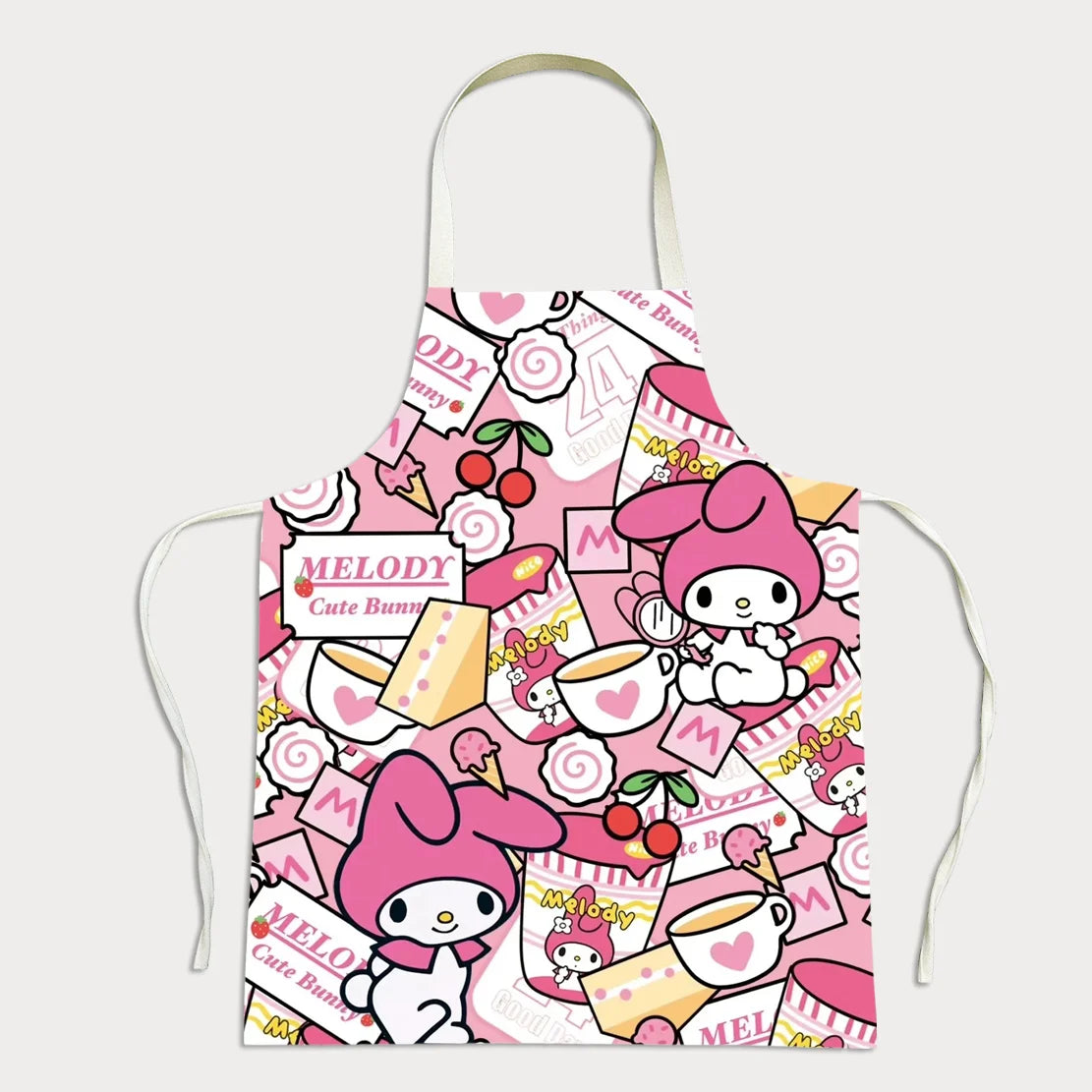 New Sanrio Cartoon Series ApronPainting anti-fouling anti-dirty apron work clothes kitchen hot pot bib