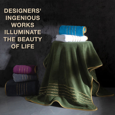 8pcs Luxury Hotel High Quality Cotton Bath Towel Set, Including Soft  Absorbent Quick-Drying Set, Suitable for Bathroom.