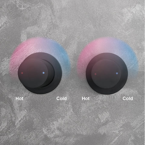 Luxury gun gray brass wall mounted shower system embedded design with 2 handles dual control hot and cold water bathroom faucet