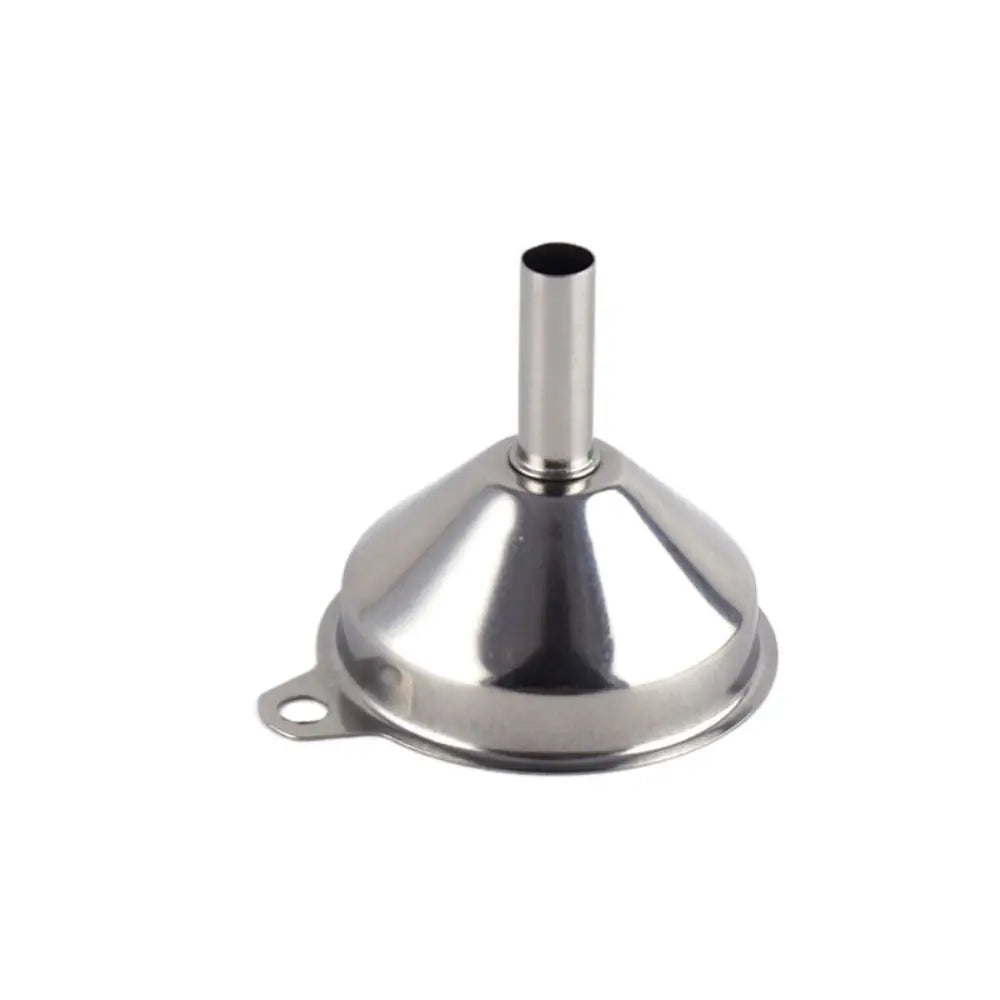 Wide Mouth Stainless Steel Funnel Spice Cooking Oil Filter Kitchen Tool Strainer with Handle Oil Spill Filter Funnel