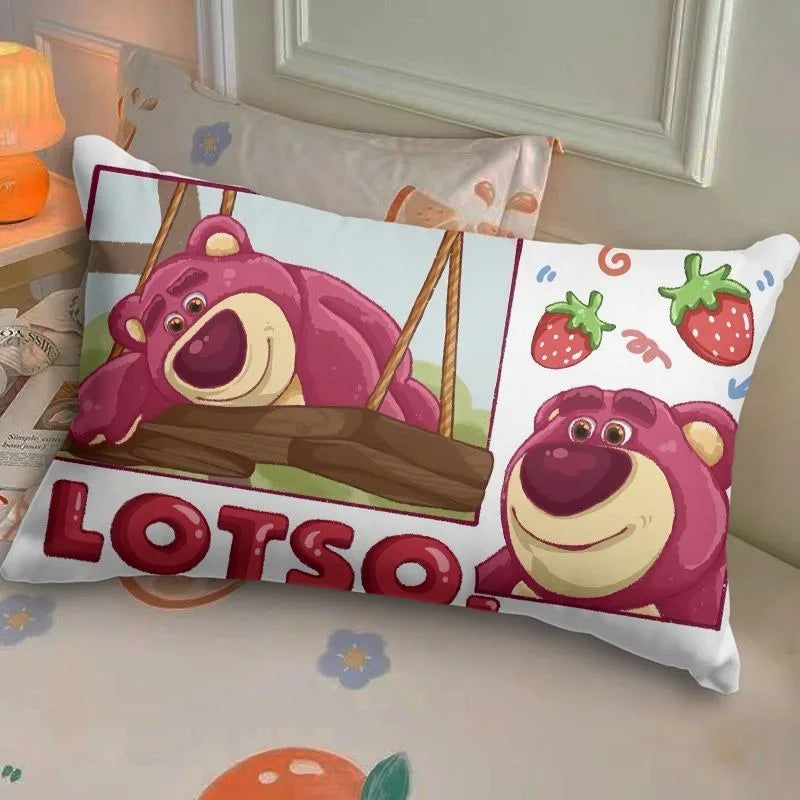 Disney Toy Story Strawberry Bear Pillowcase Cute Cartoon Kids Student Room Sleeping Pillowcase Sand Home Bedroom Room Decoration