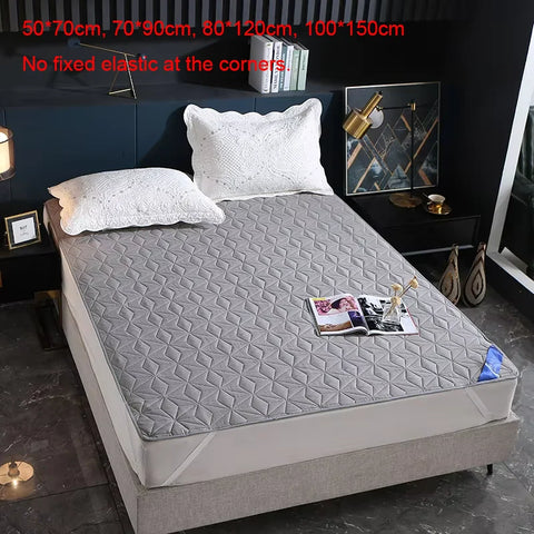 Sandwich Cotton Quilted Waterproof Bed Pad Elderly and Children Bed Protectors Pads Non-slip Anti Dust Skin-friendly Bed Cover