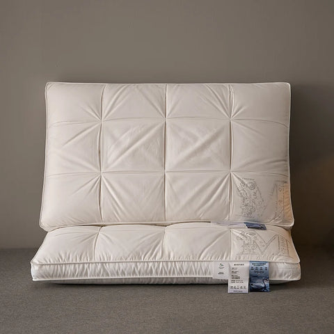 100% Down Pillow Core 95 White Goose Down High end Sleep Memory Pillow 100% Cotton Shell Health Help Sleep