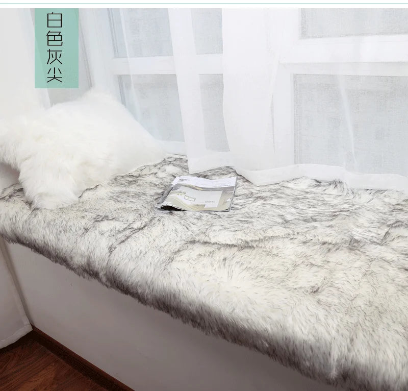 Thick White Carpet Soft Fur for Living Room Plush Rug Bedroom Imitation Wool Fluffy Floor Carpets Window Bedside Home Decor Rugs