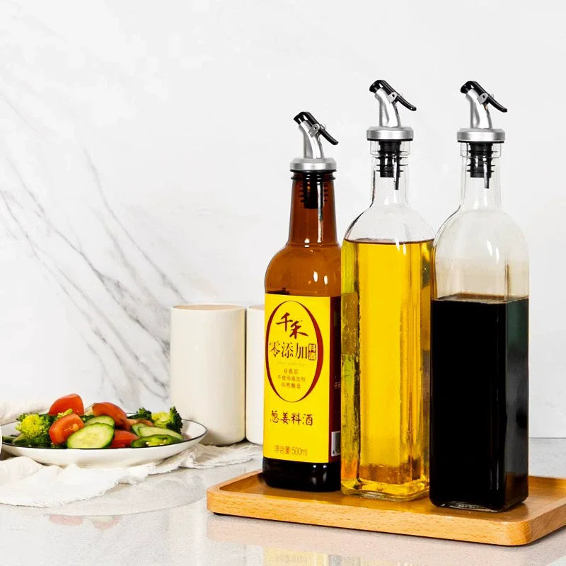 Kitchen press soy sauce vinegar oil injector nozzle - reusable food grade seasoning bottle sealing plug