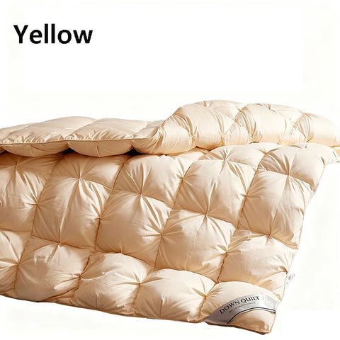 100% White Goose Down Quilt Thick Winter Comforter Four Seasons Quilt King Size Duvet Hotel Camping 1.5*2/1.8*2.2/2*2.3/2.2*2.4m