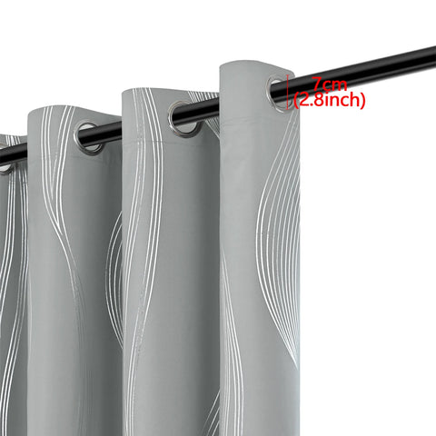 1pc/2pcs 100% Blackout Curtains, Luxury Marble and Wave Pattern Privacy Curtain for Living Room, Bedroom, Home Decor Grommet Top