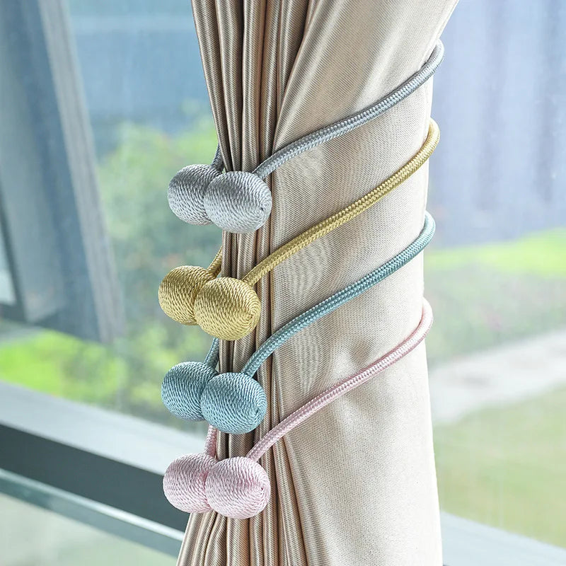 1/2PCS Pearl Magnetic Curtain Clip Clips Hanging Ball Buckle Tie Back Curtain Bedroom Office Decor Accessories  Craft Home Decor