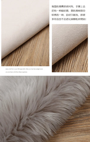 Thick White Carpet Soft Fur for Living Room Plush Rug Bedroom Imitation Wool Fluffy Floor Carpets Window Bedside Home Decor Rugs