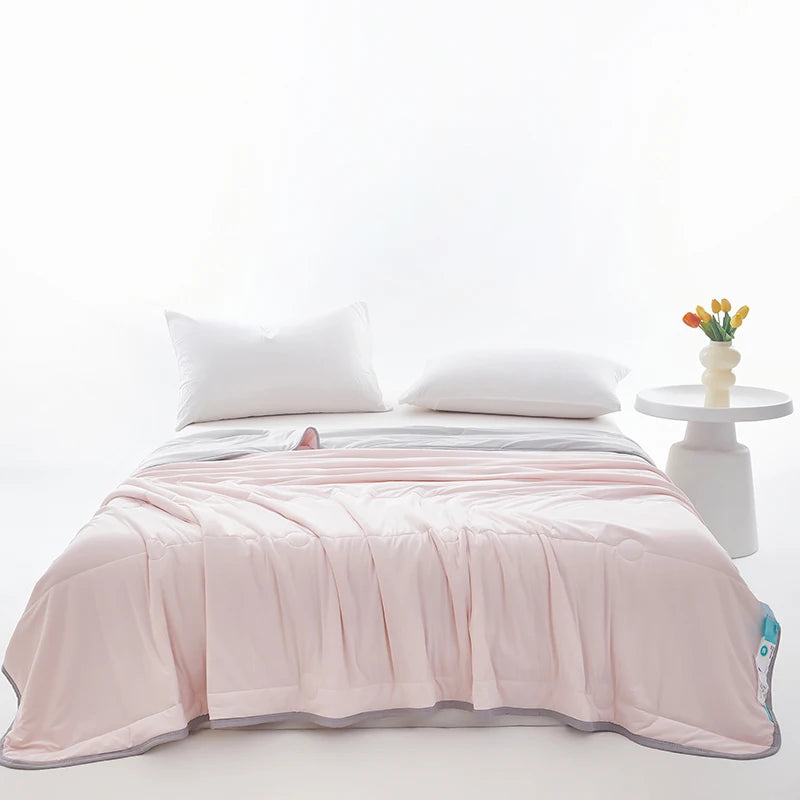 1pc Cool Feeling Duvet Double Side Design Quilt Skin-friendly Comforter Summer Blanket Adults Kids Room Bedspread 냉감이불