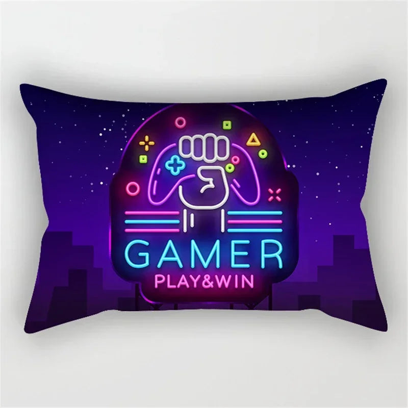 30x50cm 40x60cm 50x70cm esports gaming player handle Print Pillowcase Sofa Hold  Car Seat Cushion Cover Gaming Room decor Home