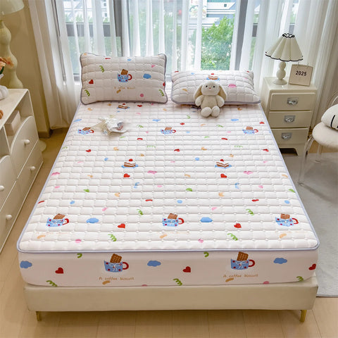 1pc Thicken Bed Cover Printed Bedspread Adulst Kids Room Bed Linen Skin-friendly Mattress Protector 침대커버 (No Pillowcase)