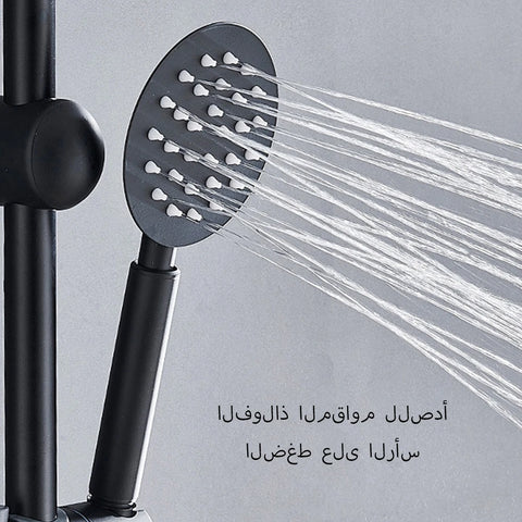 Split Rain Shower Column Set 304 Stainless Steel Shower Head Bathroom Water Connector Showers System Accessories Bathtub Faucet