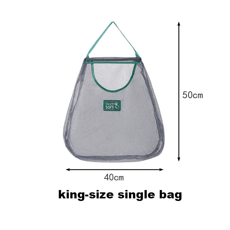 Reusable Storage Bags Kitchen Hanging Mesh Bag Home Fruit And Vegetable Storage Net Bag For Ginger Garlic Potatoes Onions