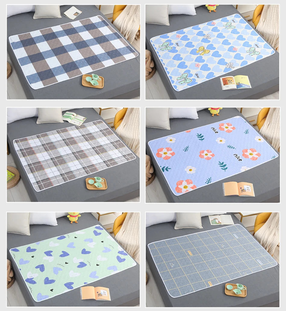 Comfortable and Durable Reusable Waterproof and Washable Mattresses Baby and Elderly Soft and Breathable Nursing Bedding
