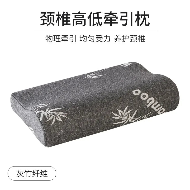 50*30cm Bamboo Fiber Pillow Slow Rebound Health Care Memory Foam Pillow Memory Foam Pillow Orthopedic Pillows Support NeckRelief