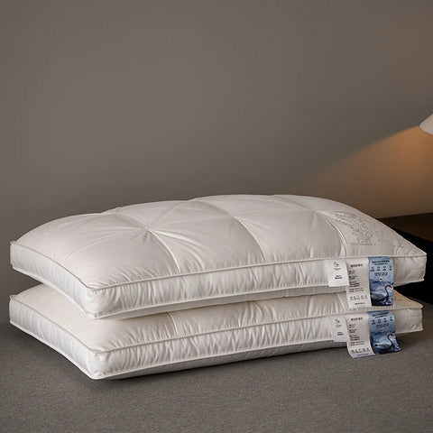 100% Down Pillow Core 95 White Goose Down High end Sleep Memory Pillow 100% Cotton Shell Health Help Sleep