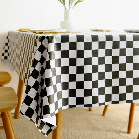 PVC Square Tablecloth Rectangle Waterproof Table Cloth Tabletop Cover Oil Proof Wipeable Table Covers for Kitchen Garden Dining