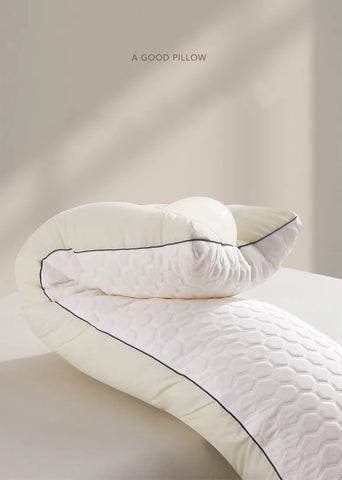 Nordic Luxury Cotton Pillow 48x180CM Bedroom Tatami Bed Sofa Protection Cervical Vertebra Sleeping Soft Double Long Pillow