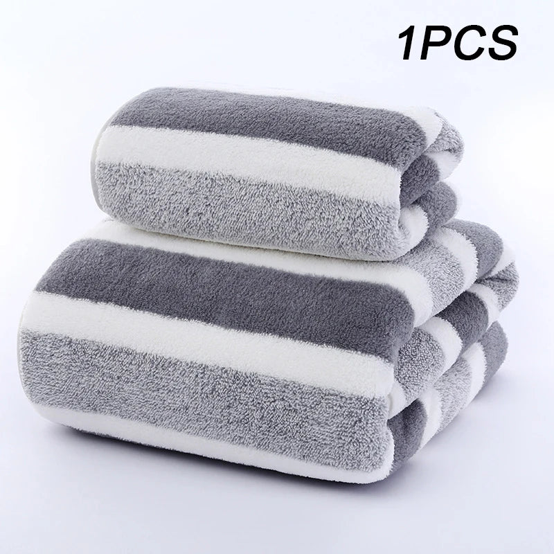 Thickening High quality bamboo charcoal coral velvet fiber bath towel Super Absorbent And Quick Drying Bath Towel Bathroom Use