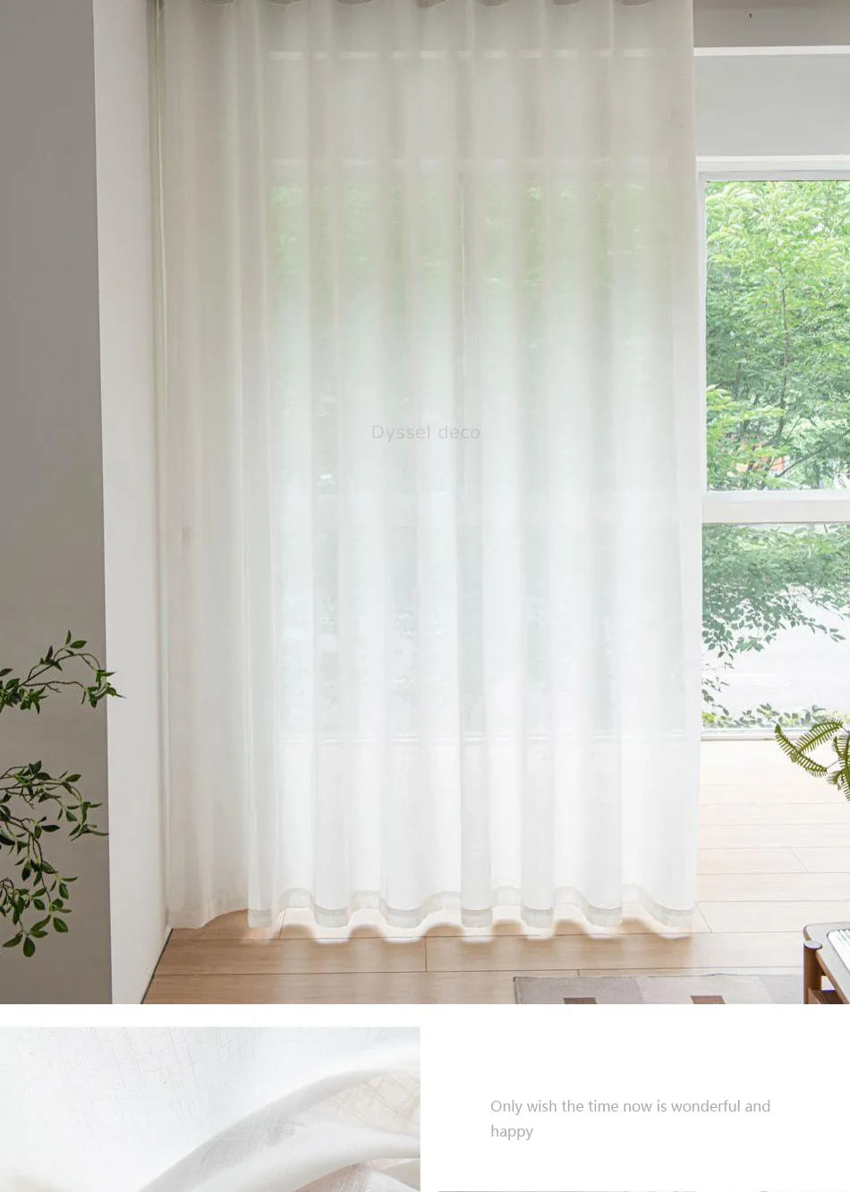 Modern Decorative Linen Solid Home Linen White Sheer European Style Window Curtains Rod Pocket Grommet for Living Room Bedroom