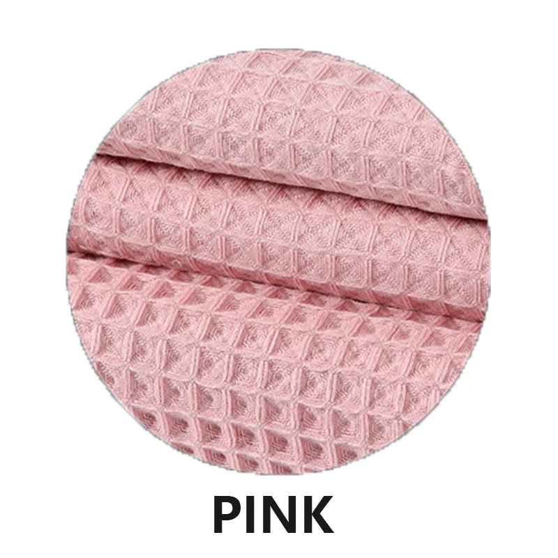 YIANSHU Waffle Towels Set Premium Cotton Bath Towel & Hand Towel Ultra Absorbent Soft Lint Free Quick Dry Lightweight Bath Sheet