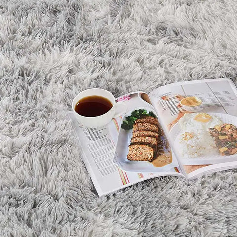 Gray Carpet for Living Room Plush Rug Bed Room Floor Fluffy Mats Anti-slip Home Decor Rugs Soft Velvet Carpets Kids Room Blanket