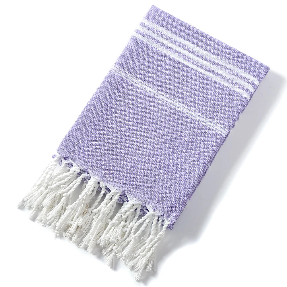 Cotton Turkish Beach Towel 90*180CM Sauna Spa Gym Sports Fitness Fringed Bath Towel Kitchen Soft Absorbent Quick Drying Towels